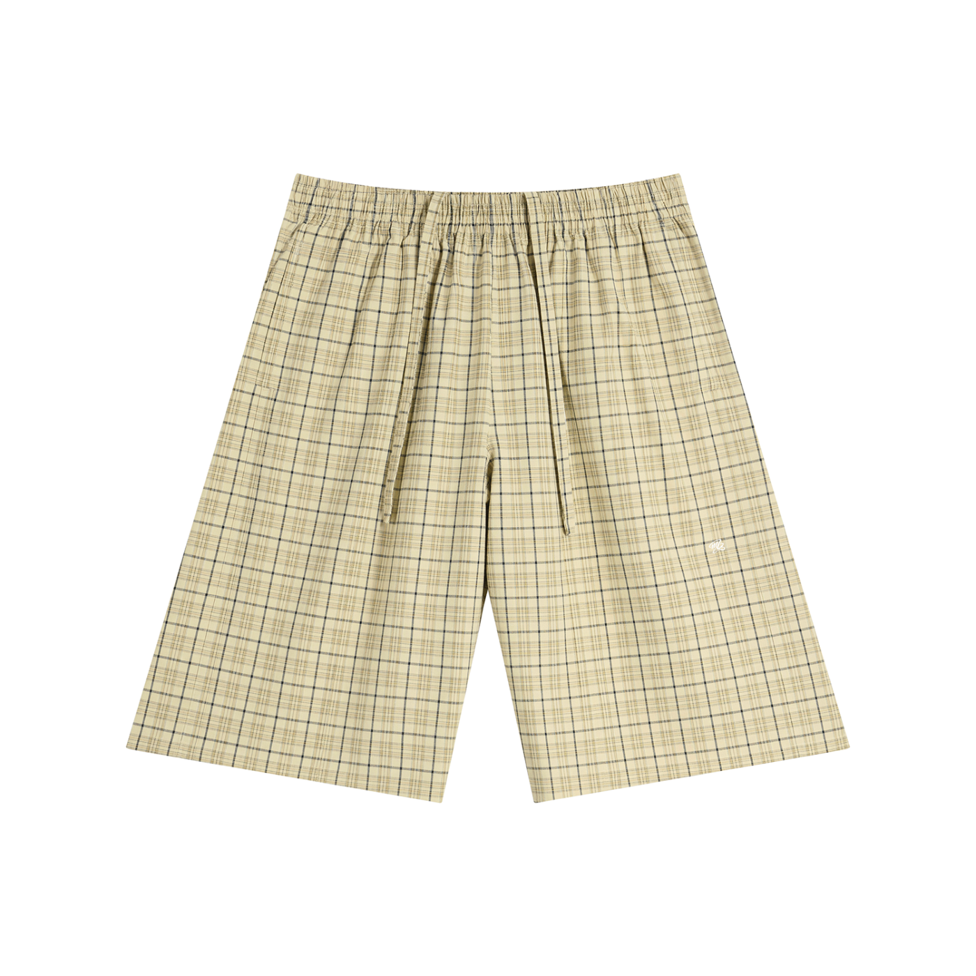 MB Unisex Plaid Wide Leg Shorts