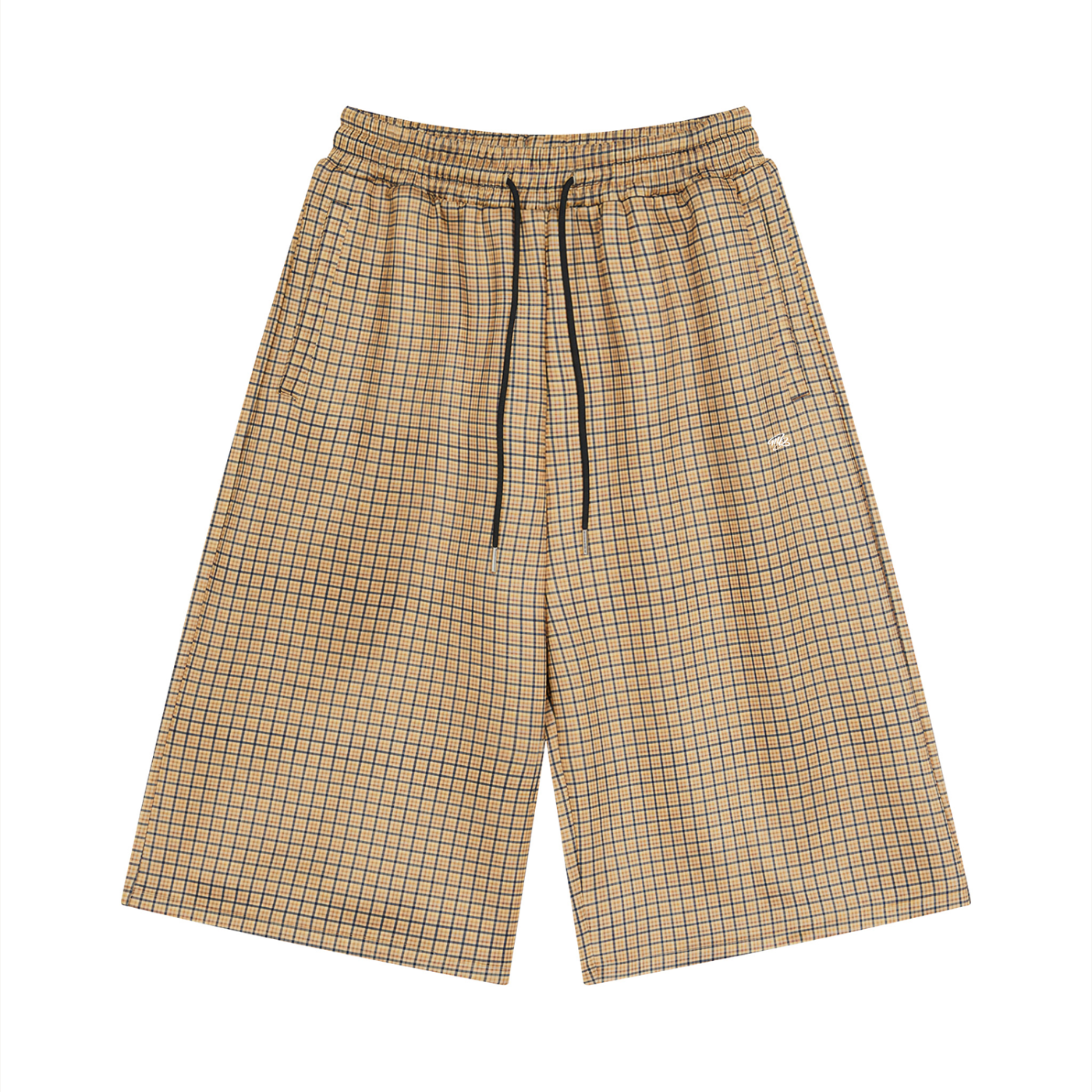 MB Unisex Plaid Drawstring Shorts