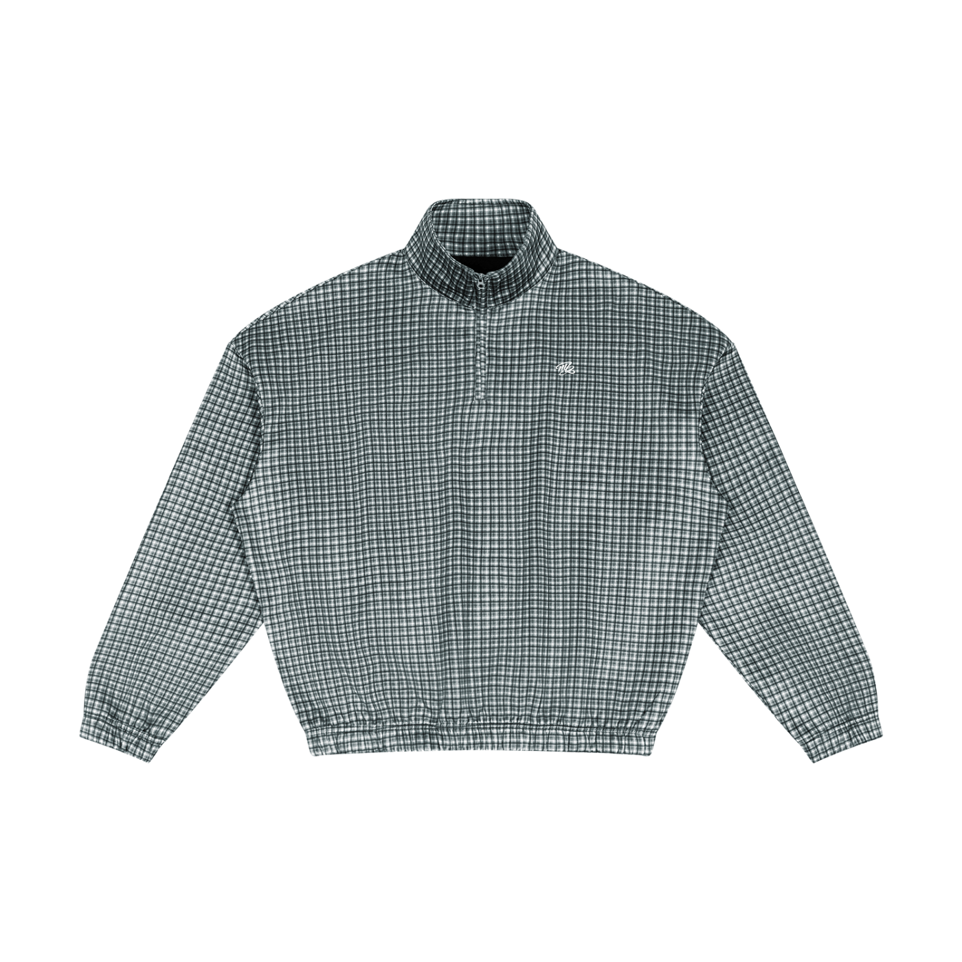 MB Plaid Quarter-Zip Sweatshirt