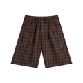 MB Unisex Plaid Wide Leg Shorts