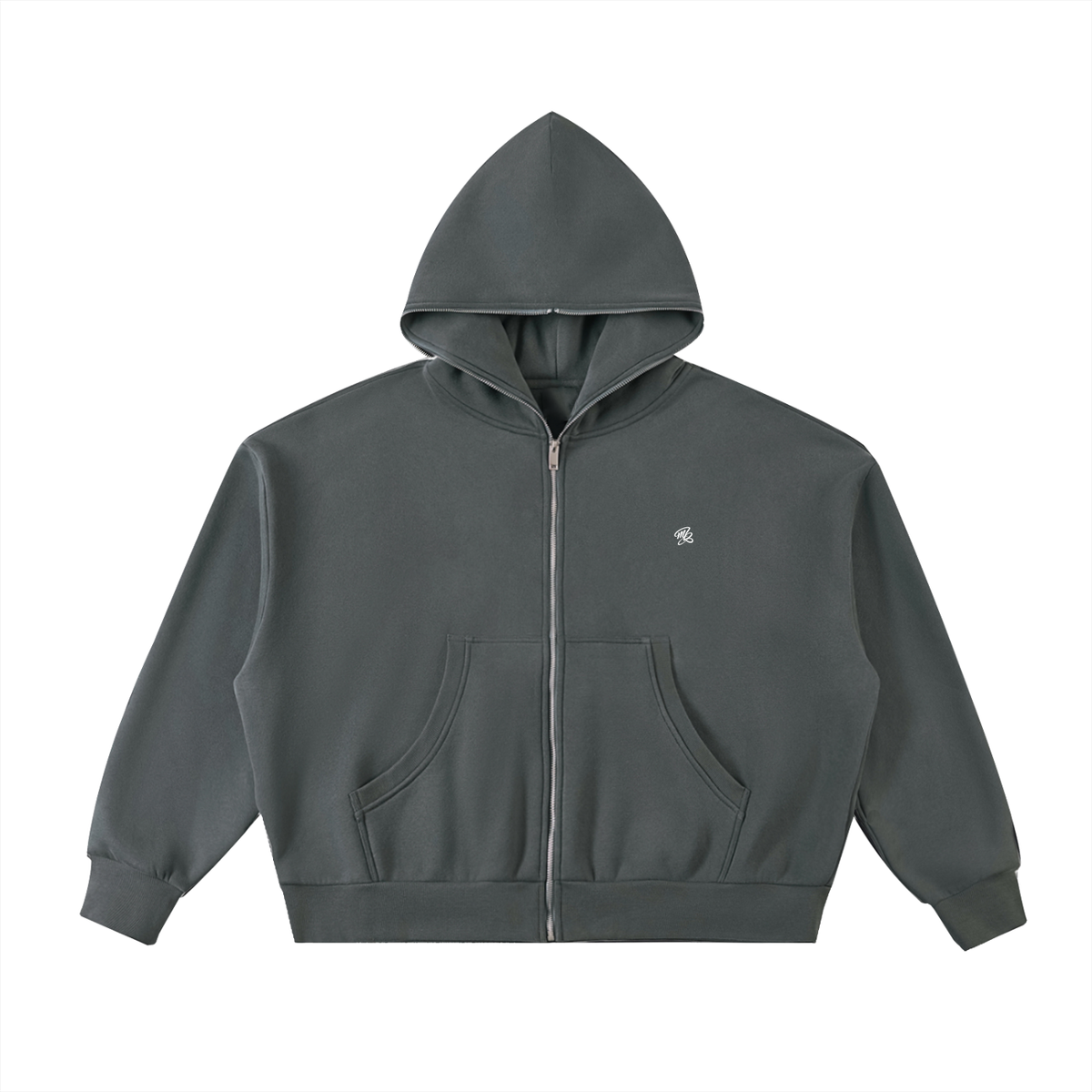 MB Fleeced Full-Zip Boxy Hoodie