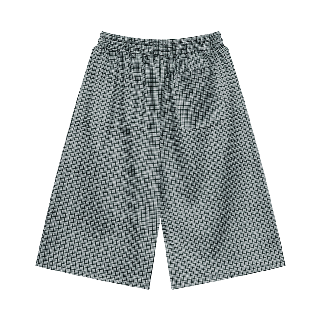 MB Unisex Plaid Drawstring Shorts
