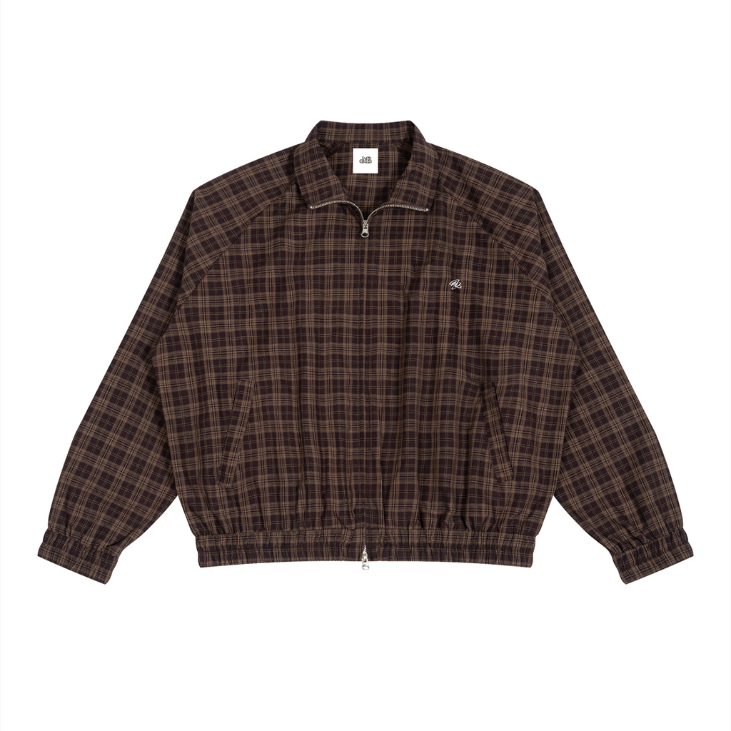 MB Unisex Plaid Full-Zip Track Jacket