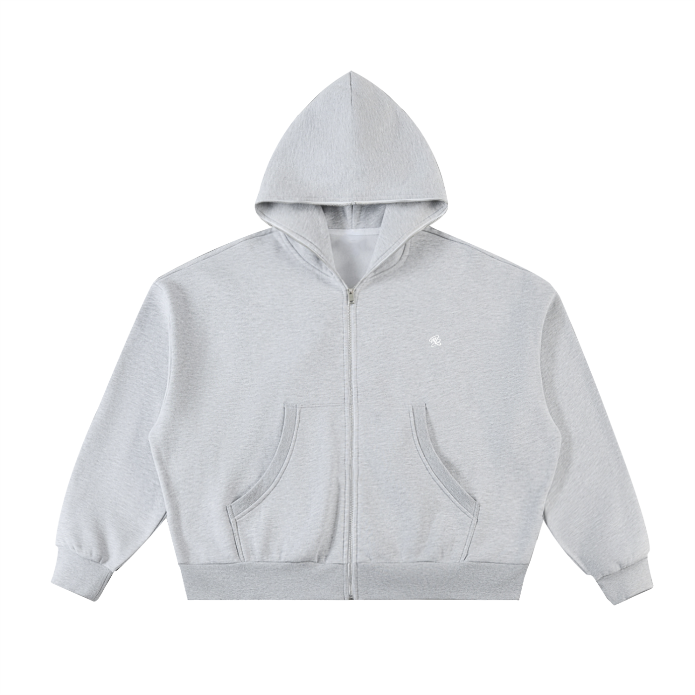 MB Fleeced Full-Zip Boxy Hoodie