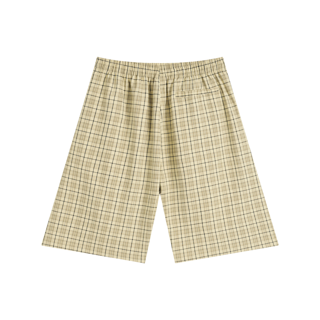 MB Unisex Plaid Wide Leg Shorts